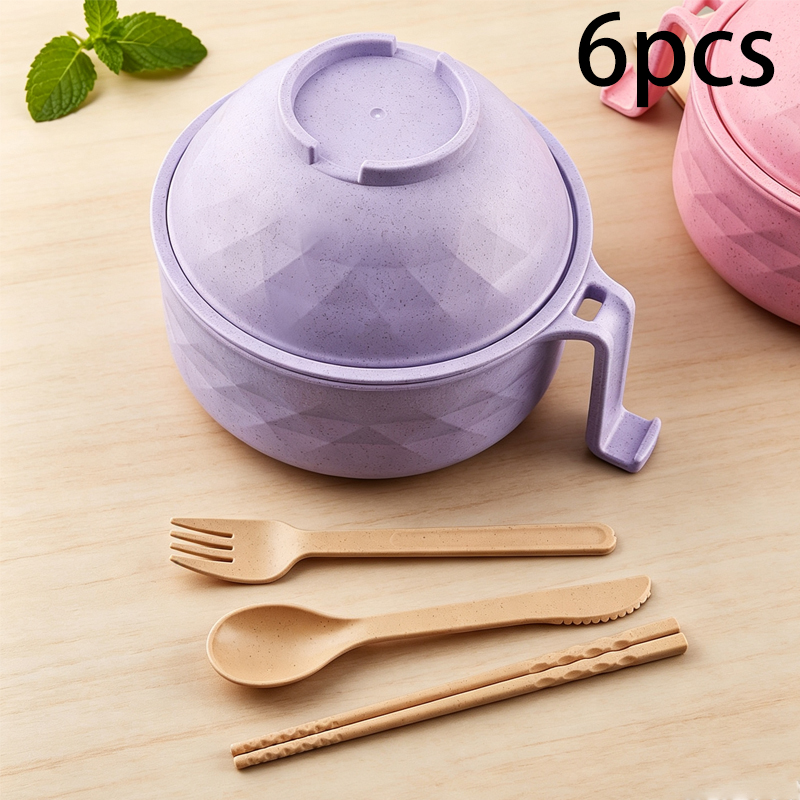 Dim Sum Basket - 6 Parça Kapaklı Erişte Çorba Kasesi