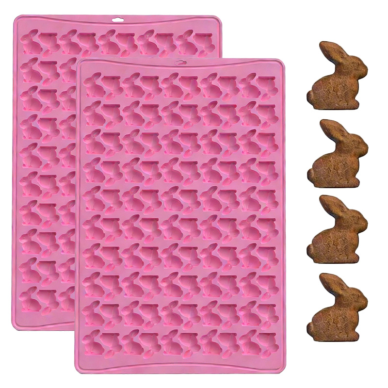 Bunny Cake Mold - 1 adet 100 Bölmeli 3D Tavşan